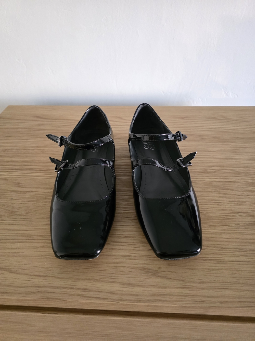 Franco Sarto Black Patent Double-Strap Mary Jane Flats - Picture 3 of 6
